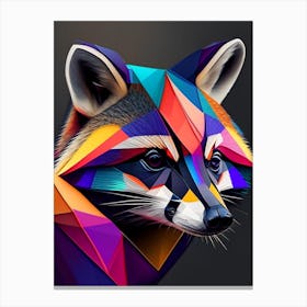 Barbados Raccoon Modern Geometric Canvas Print