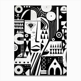 Whimsical Abstract Geometric Shapes 2 Canvas Print