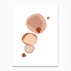 Abstract Ascending Shapes In Brown Canvas Print