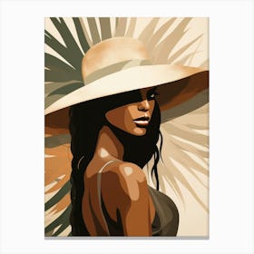 Woman In A Hat 5 Canvas Print