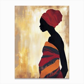 Africa Boho Art; Tribe Woman 2 Canvas Print
