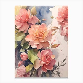 Pink Roses Canvas Print