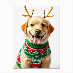 Christmas Dog Canvas Print