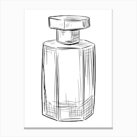 Drawing Of A Perfume Bottle 1 Canvas Print