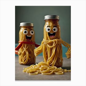 Jars Of Spaghetti Canvas Print