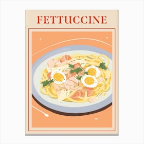 Fettuccine Italian Pasta Poster Canvas Print