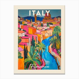 Florence Italy 1 Fauvist Painting  Travel Poster Canvas Print