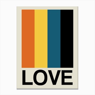 Retro Stripe Love Sundaze Canvas Print