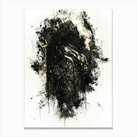 Black Splatter Canvas Print