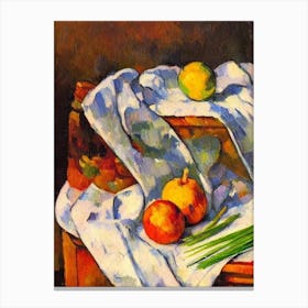 Scallions 2 Cezanne Style vegetable Canvas Print