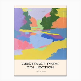 Abstract Park Collection Poster Hyde Park London 6 Canvas Print