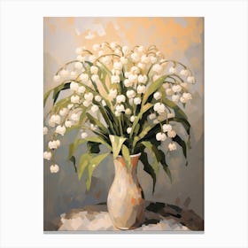 Lily Of The Valley Flower Still Life Painting 2 Dreamy Canvas Print