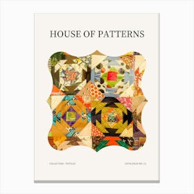 Textile Pattern Poster 13 Canvas Print