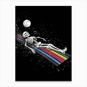 Rainbow Skeleton 1 Canvas Print