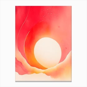 Red Giant Gouache Space Canvas Print