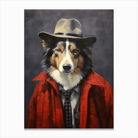 Gangster Dog Collie 2 Canvas Print