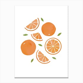 Orange Fruit Colourful Kitchen Art Nursery Wall Canvas Print