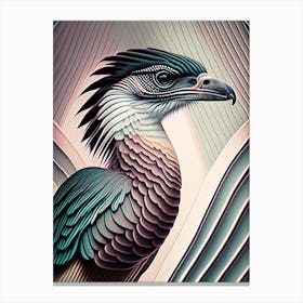 Microraptor Pastel Dinosaur Canvas Print