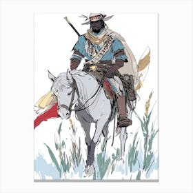 The Black Samurai Warrior Canvas Print