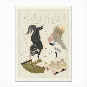 A Comparison Of Genroku Poems And Shells, Katsushika Hokusai 34 Canvas Print