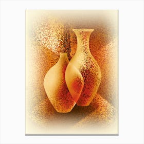 colord vases 1 Canvas Print