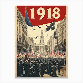 Aihrgdesign A Vintage Poster Celebrating The End Of World War 36d38848 616f 43bd A876 430c7bd796b4 0 Canvas Print