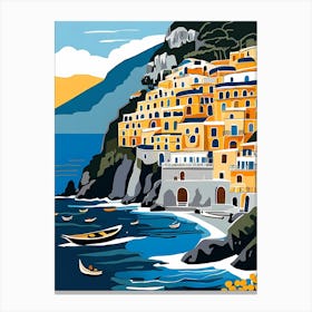 Summer In Positano Painting (150) Canvas Print