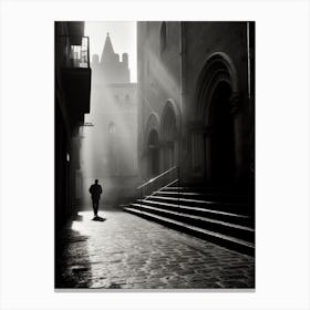Orvieto, Italy,  Black And White Analogue Photography  2 Canvas Print
