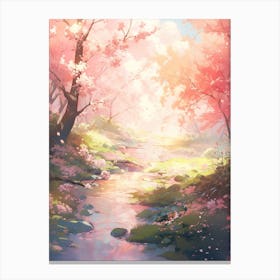 Sakura Stream Canvas Print