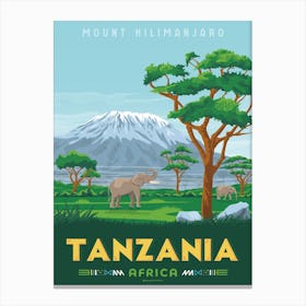 Tanzania Mount Kilimanjaro Africa Canvas Print