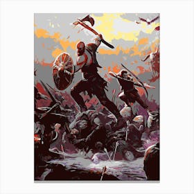 God Of War Painting Canvas Print