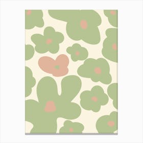 Pink Flower Pattern Canvas Print