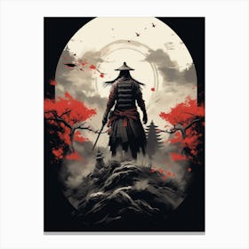Japanese Samurai Illustration 19 Canvas Print