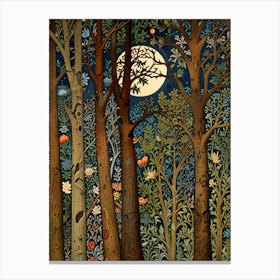 William Morris Moonlight In The Forest 143 Canvas Print