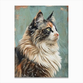 Ragdoll Cat Relief Illustration 4 Canvas Print
