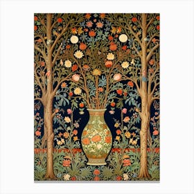 William Morris Vase In The Forest Canvas Print