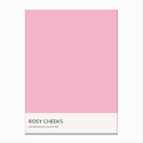 Rosy Cheeks Colour Block Poster Canvas Print
