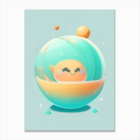 Uranus Kawaii Kids Space Canvas Print