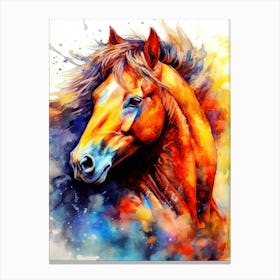 Horse Watercolor Painting animal 2 Canvas Print