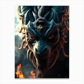 Dragon Head Close-Up Canvas Print