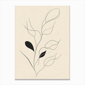 Abstract Drawing Of A Leaf Canvas Print