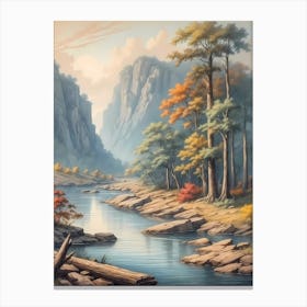 'River Scene' Canvas Print