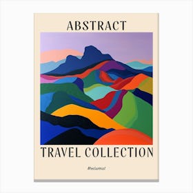 Abstract Travel Collection Poster Montserrat 2 Canvas Print