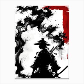 Traditional Japanese Art Style Samurai Warrior 1 Canvas Print