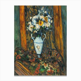 Paul Cézanne S Vase Of Flowers (1900 1903) Still Life Copy Canvas Print