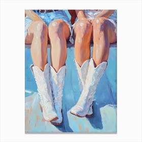 Two Women In Cowboy Boots Lienzo