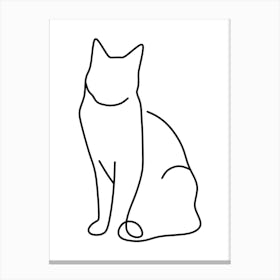 Cat Drawing Monoline Drawing Line Art 2 Toile