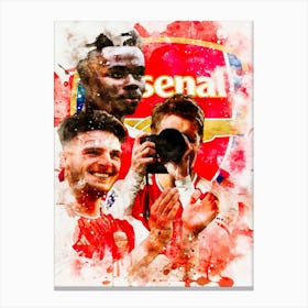 Arsenal Fc Watercolor Canvas Print