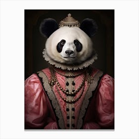 Panda Art In Renaissance Style 2 Canvas Print