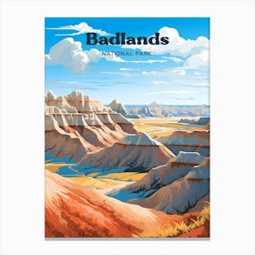 Badlands National Park 1 Travel Poster 3 4 Resize Canvas Print